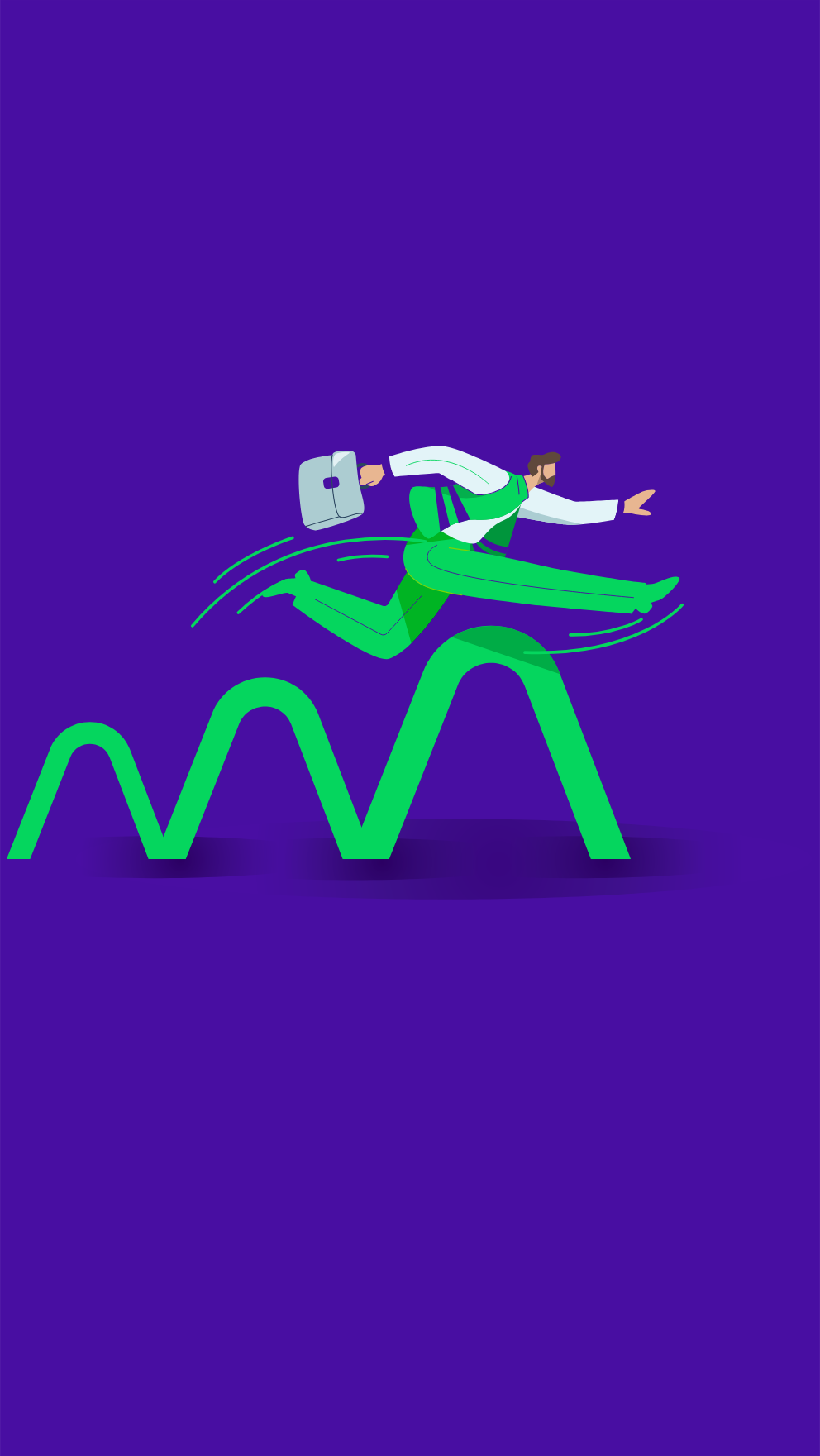 An illustration representing momentum and operational flow.