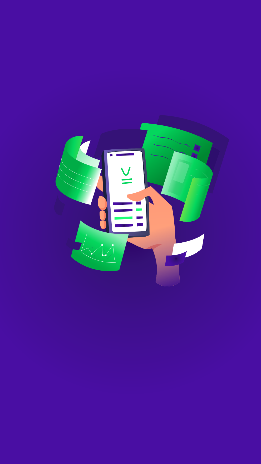 An illustration of mobile-first insights and connected operational data.